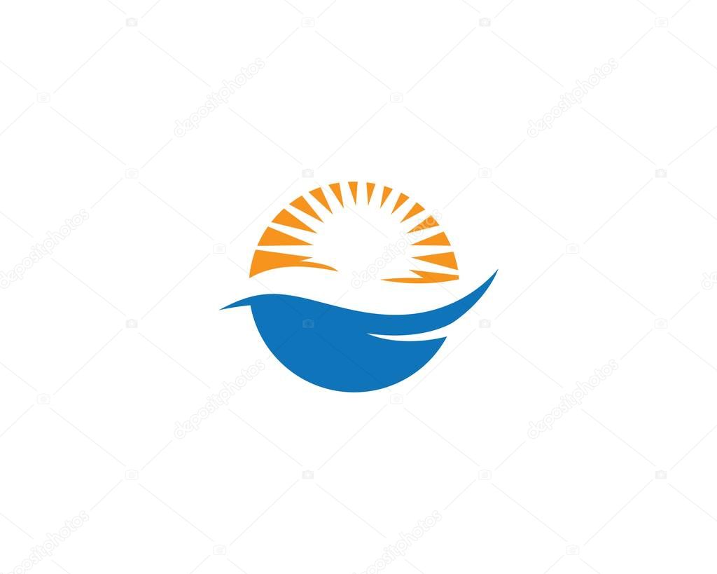 Water Wave symbol and icon Logo Template 