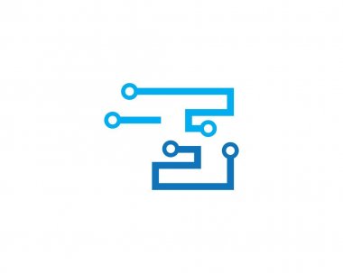 Devre teknolojisi logosu vektör