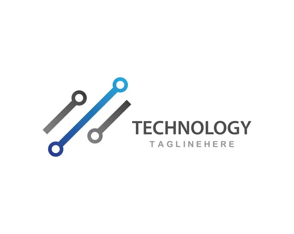Circuito tecnología logo vector — Archivo Imágenes Vectoriales