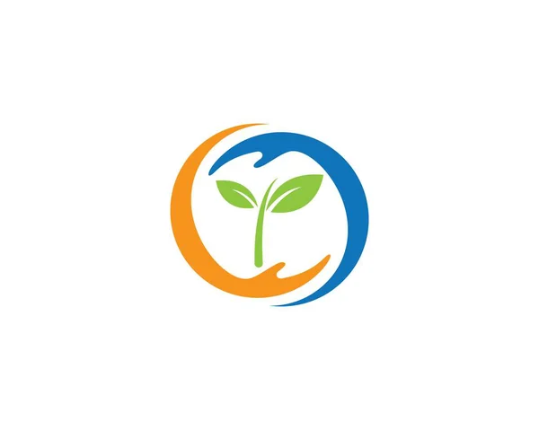 Vert feuille logo écologie nature élément — Image vectorielle