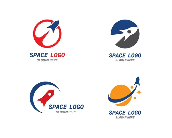 Rocket ilustration logo vector — Stock Vector