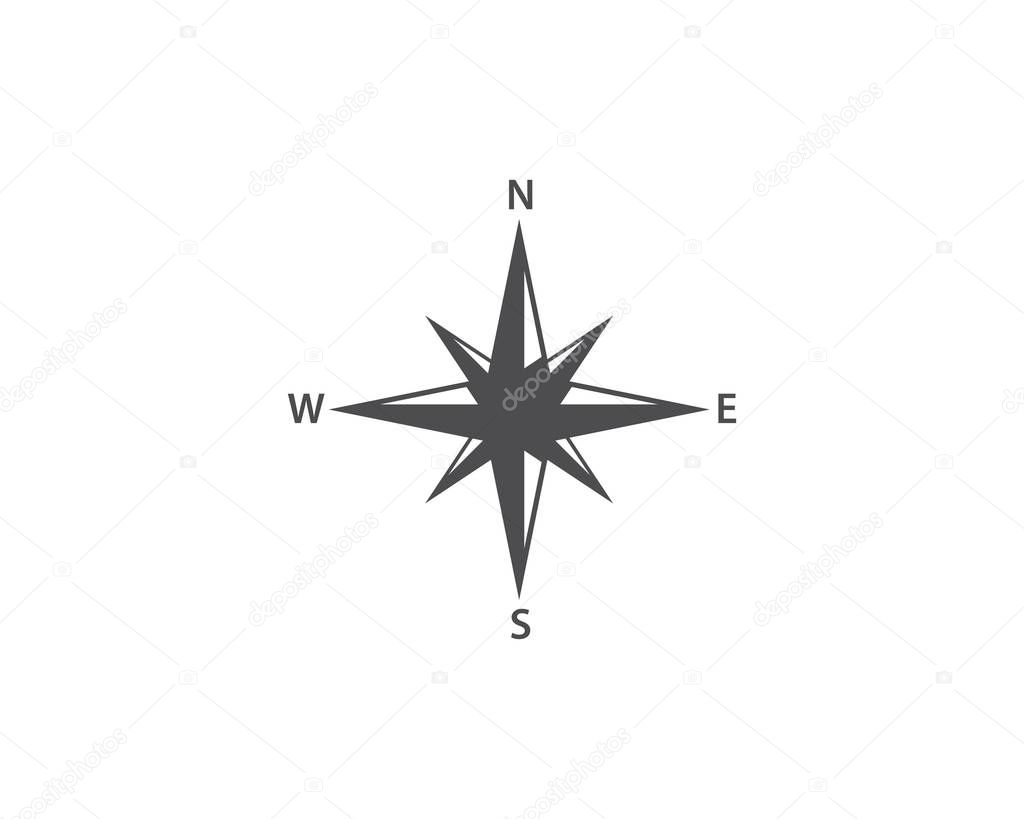 Compass icon vector