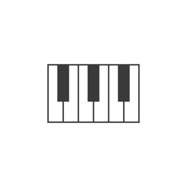 Piyano simge vektör 