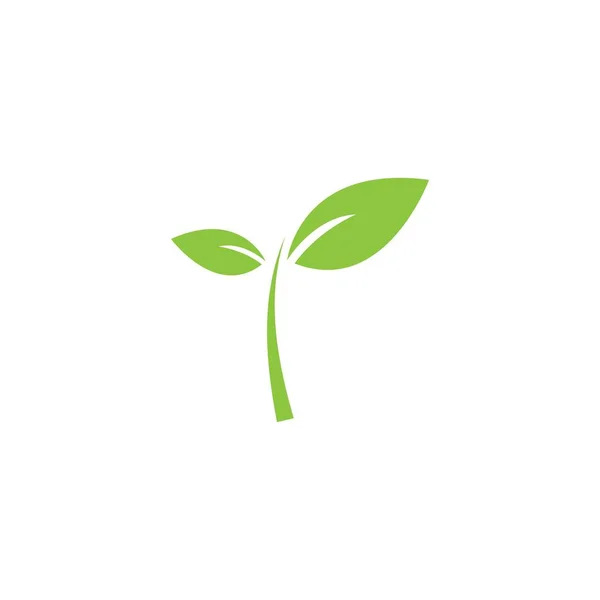 Zelená listová logo — Stockový vektor