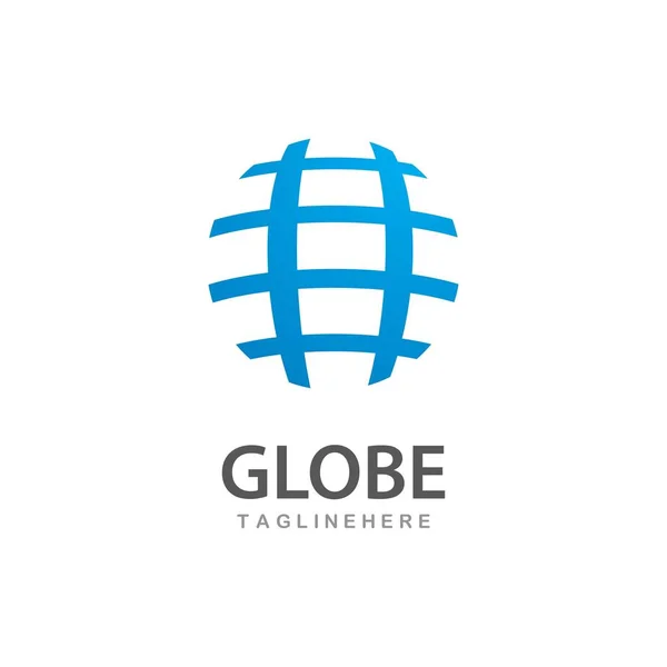 Globus Technologie Illustration Logo — Stockvektor