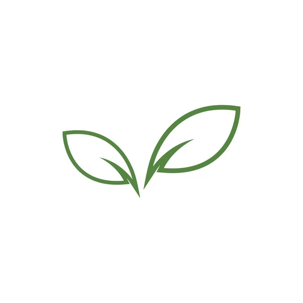 緑の葉のロゴ — ストックベクタ