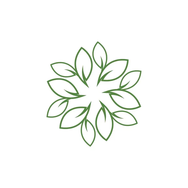Yaprak yeşil logo — Stok Vektör