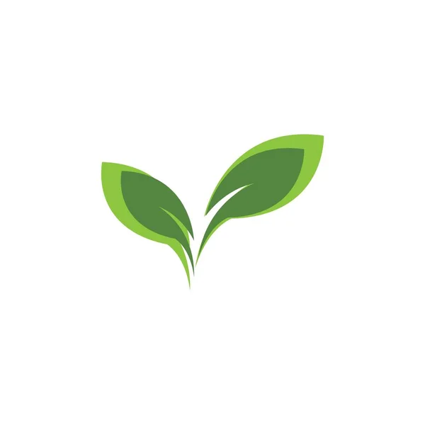 Logo foglia verde — Vettoriale Stock