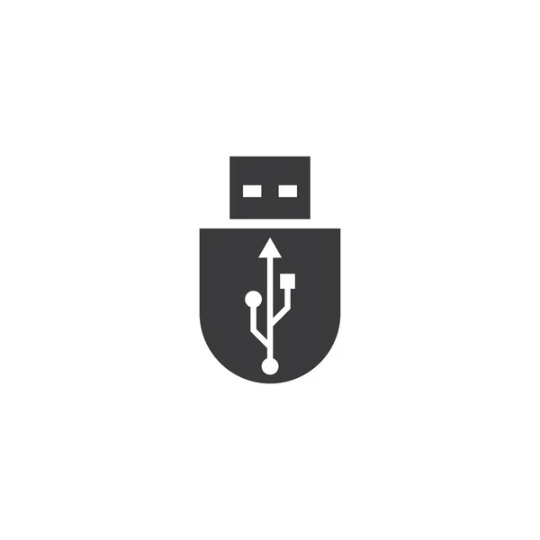 Vecteur de logo de transfert de données USB — Image vectorielle