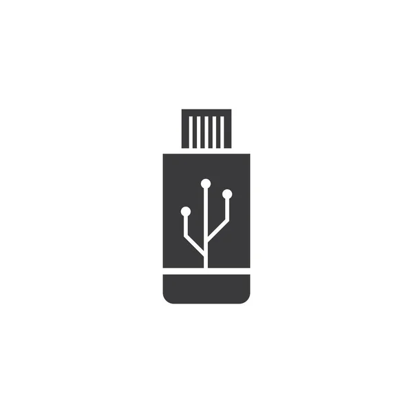 Vetor de logotipo de transferência de dados USB — Vetor de Stock