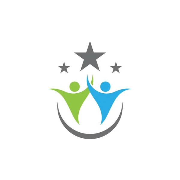 コミュニティ ケア ロゴ — ストックベクタ
