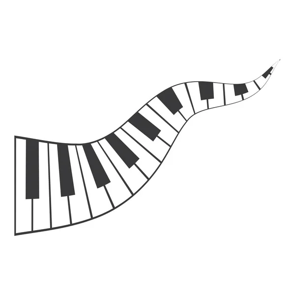 Piano icono vector — Archivo Imágenes Vectoriales