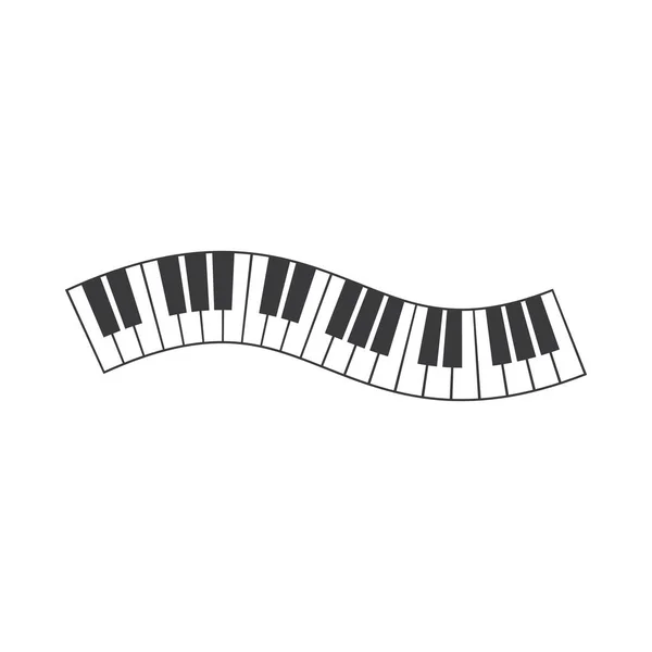 Piano icono vector — Archivo Imágenes Vectoriales