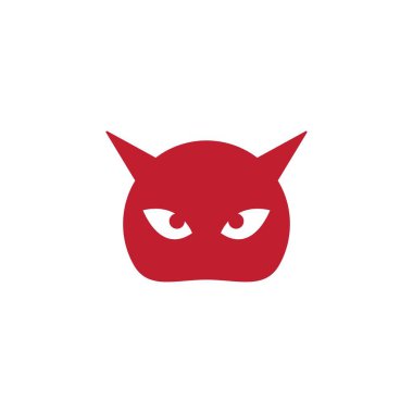 Devil logo görselleştirme vektör
