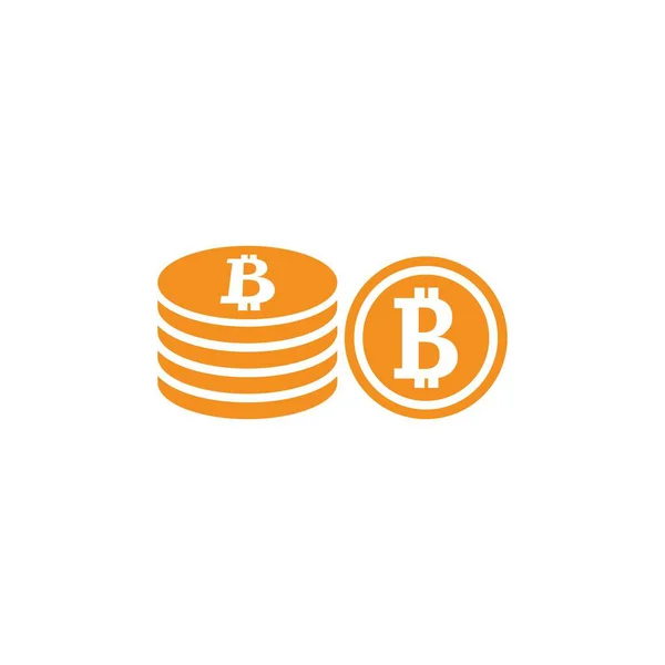 Bit coin icon template — Stock Vector