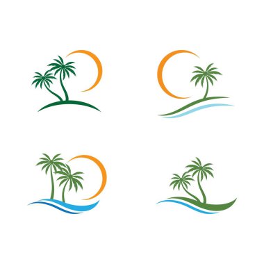 Palmiye ağacı yaz logosu