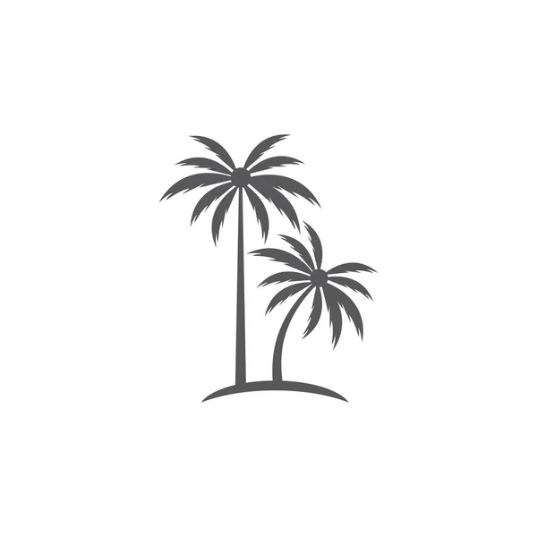 Palm tree nyári logó sablon — Stock Vector