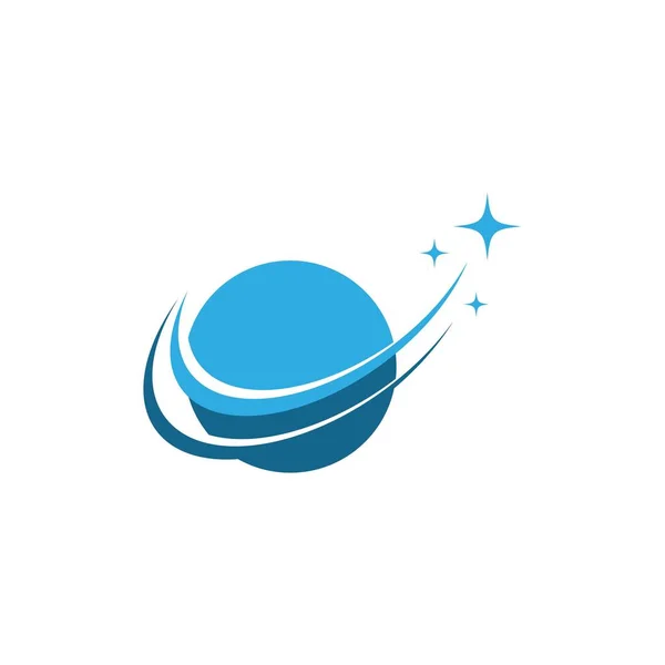 Dünya ve yıldız görselleştirme logosu — Stok Vektör