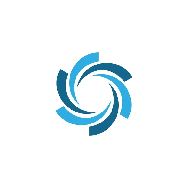 Logotipo do negócio, vórtice, onda e ícone espiral — Vetor de Stock