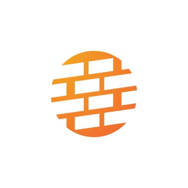 Tuğla duvar logosu vektör