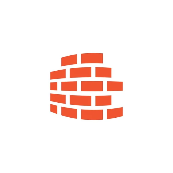 Brick wall logo vector — Stock Vector