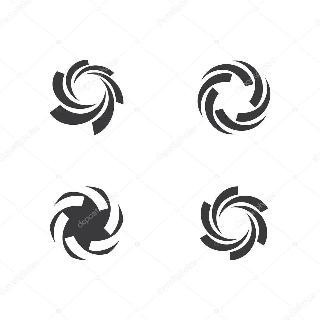 Business logo, vortex, wave and spiral icon vector template