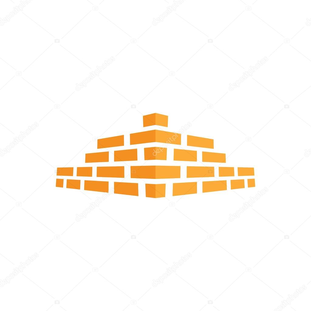 Brick wall logo vector ilustration design