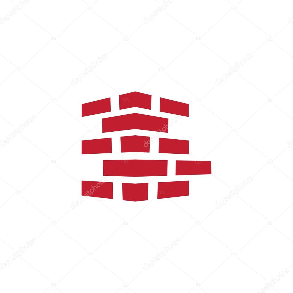 Brick wall logo vector ilustration design