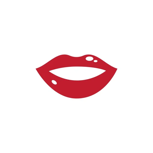 Bellezza labbra donna icona — Vettoriale Stock