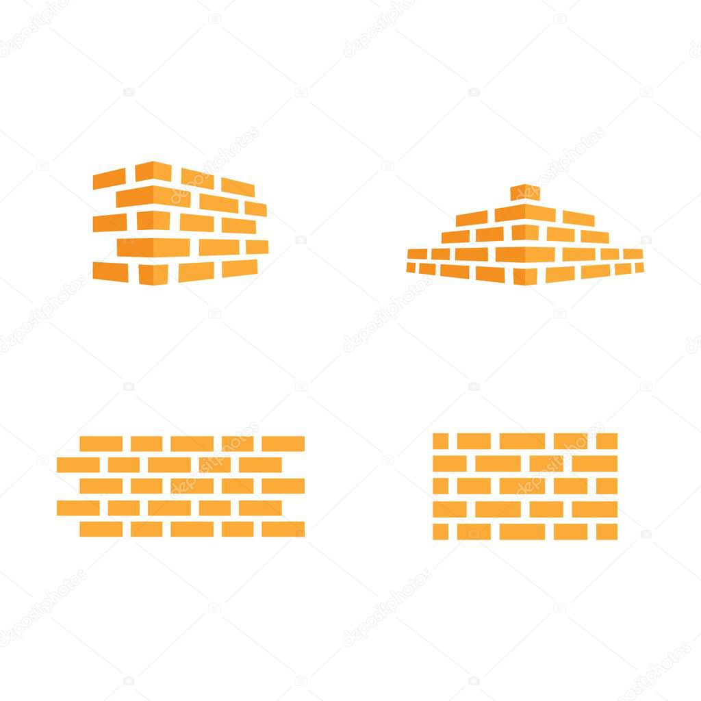 Brick wall logo vector ilustration design