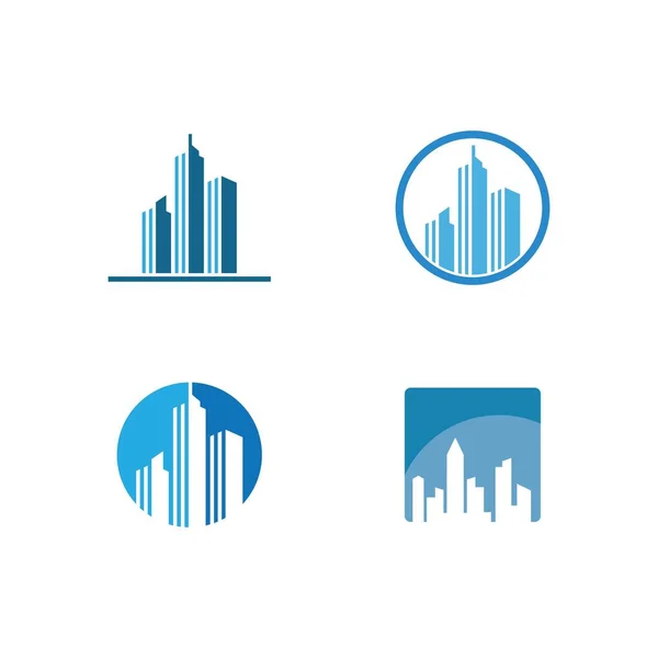 Horizonte de la ciudad, vector de silueta de la ciudad — Vector de stock