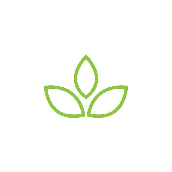 Logo hoja verde — Vector de stock