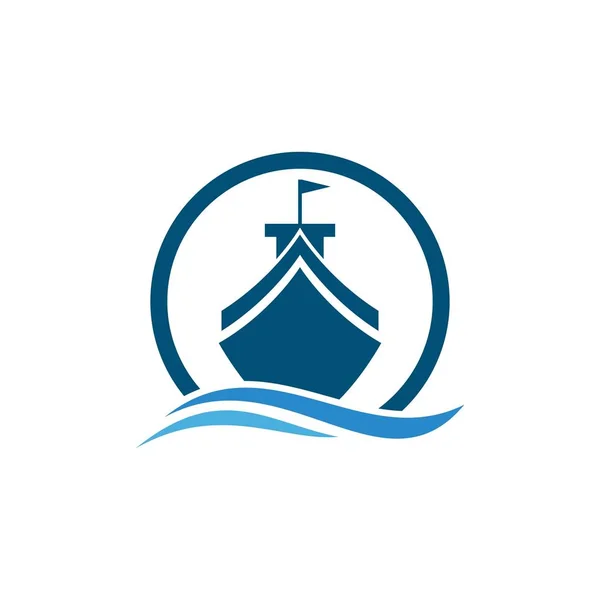 Navă de croazieră Logo — Vector de stoc