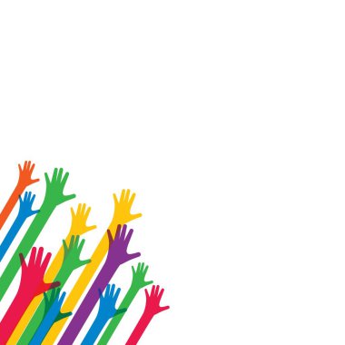 Eller yukarı arka plan ılustration