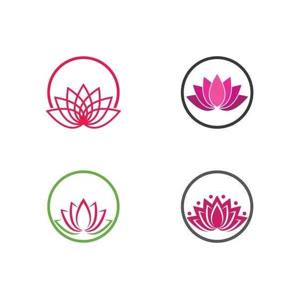 Lotus çiçek logosu — Stok Vektör