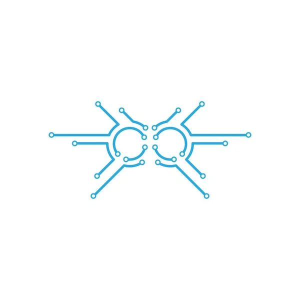 Circuit technologie logo — Stockvector