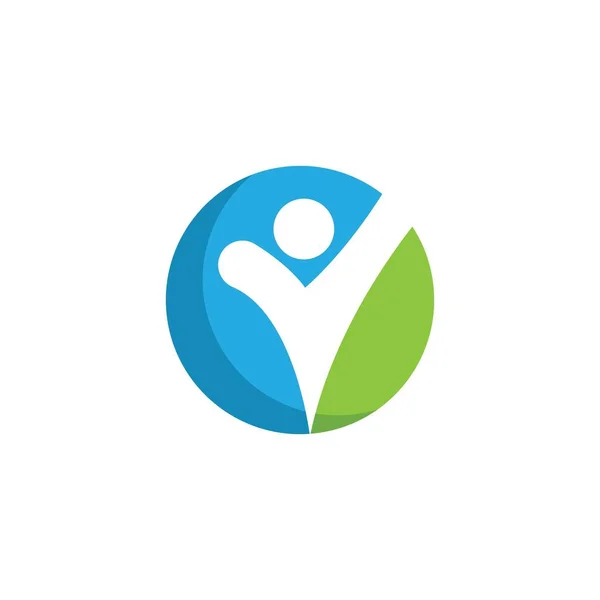 Vida Saludable personas Logo — Vector de stock