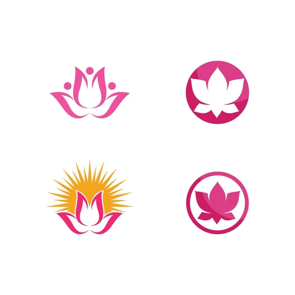 Lotus çiçek logosu — Stok Vektör