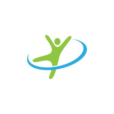 Sağlıklı yaşam insanlar logo 