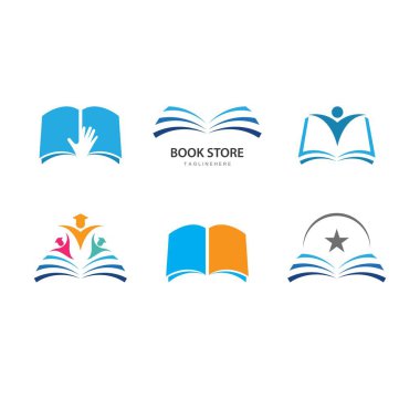 Kitap eğitimi Logo şablonu 