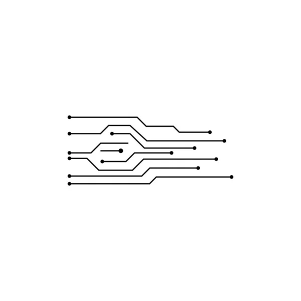 Circuit Technologie Logo Vector Template — Stockvector