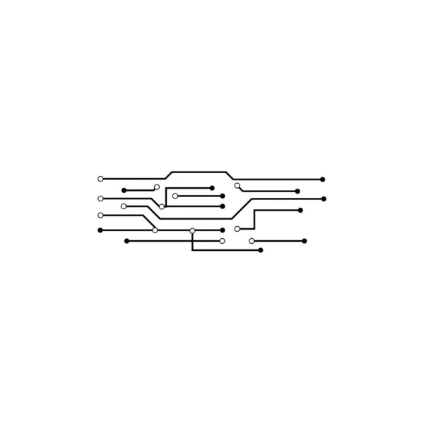 Circuit Technologie Logo Vector Template — Stockvector