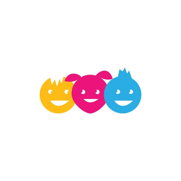 Enfants jouent logo — Image vectorielle