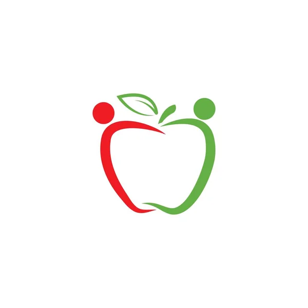 Vector logo manzana — Vector de stock