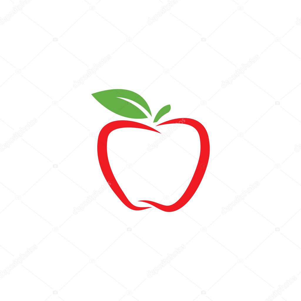 Healthy Apple logo vector illustration