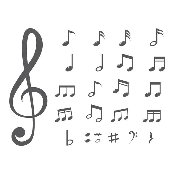 Icono de nota musical — Archivo Imágenes Vectoriales
