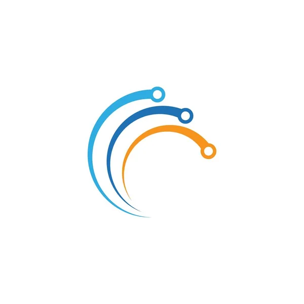 Logotipo da tecnologia de circuito — Vetor de Stock