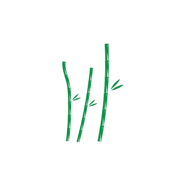 Bambu med grönt blad — Stock vektor