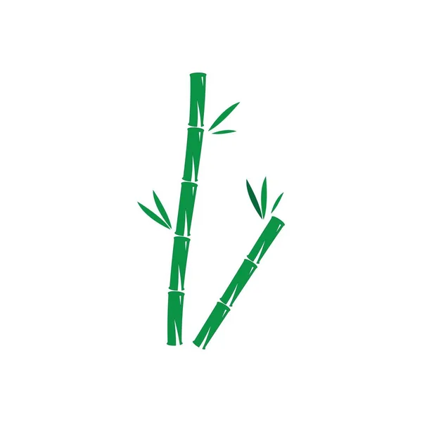 Бамбук с зеленым листом — стоковый вектор
