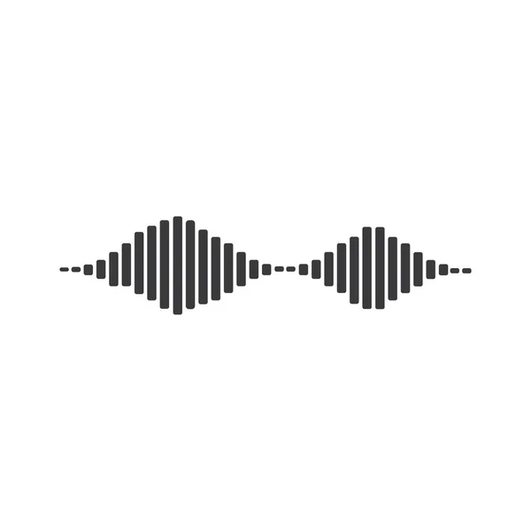 Logotipo de música de onda de sonido — Vector de stock